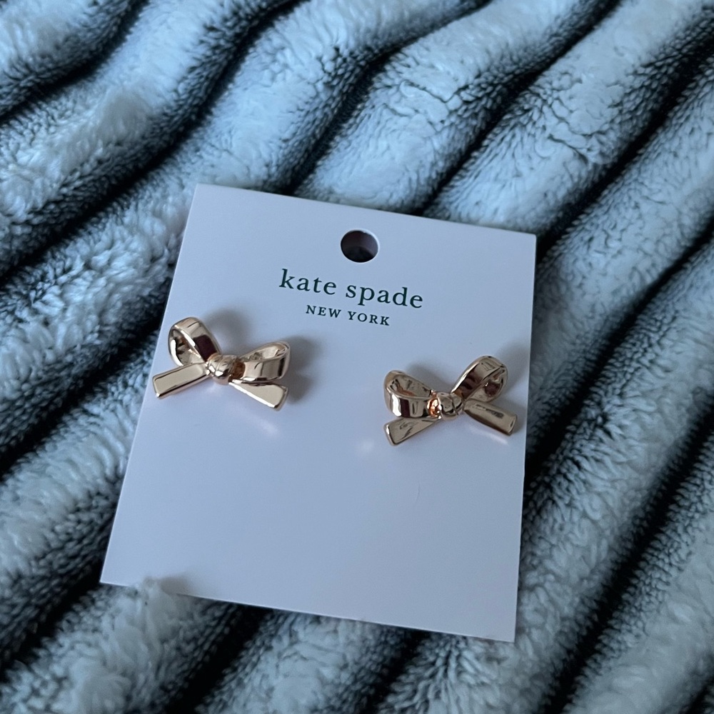Kate Spade Rose Gold Bows (NEVER WORN)